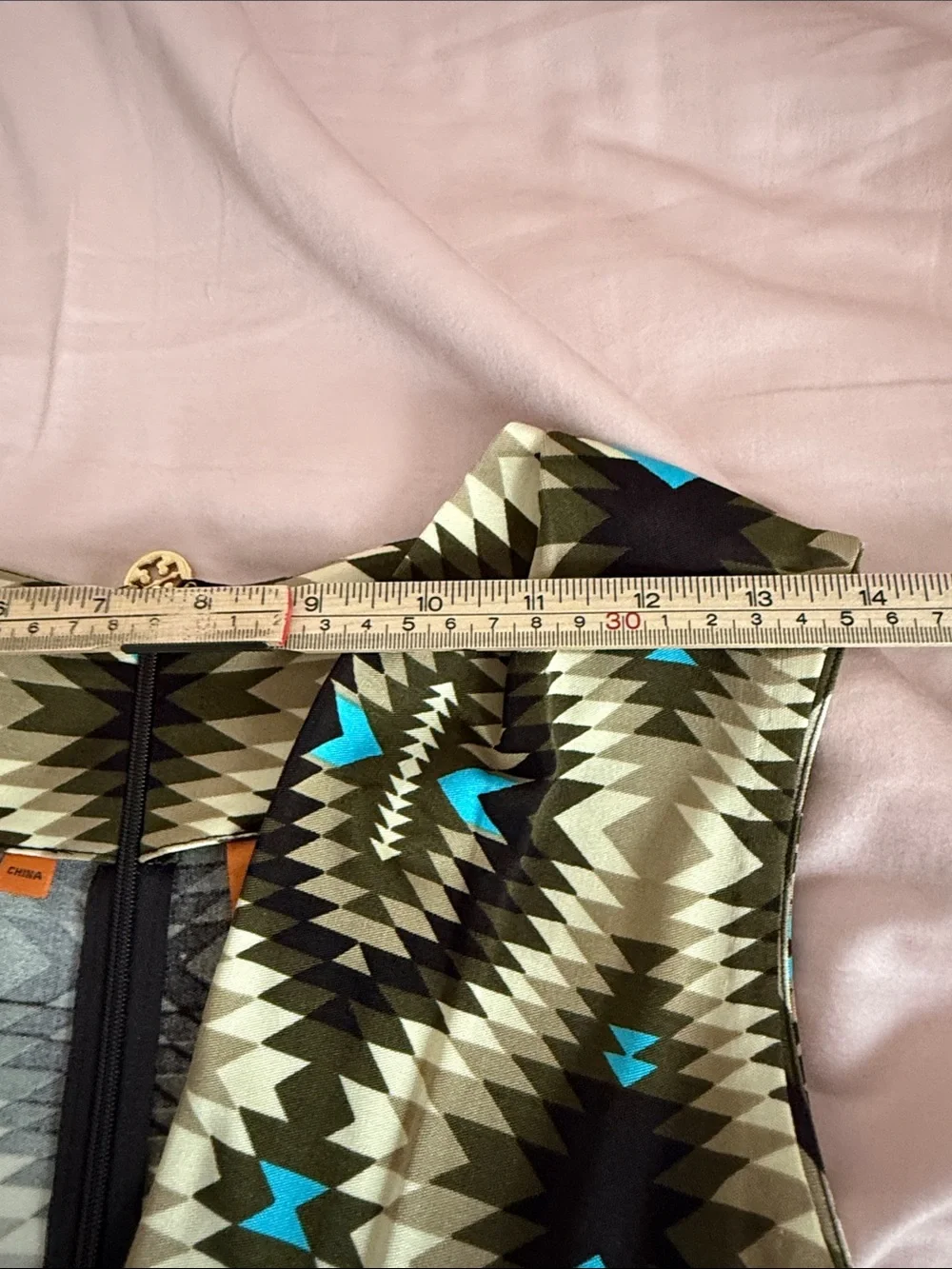 Tory Burch 100% Silk Geometric Southwestern Print Body Con V-neck Dress XS